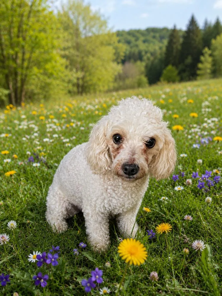 An adult small-sized male White / Cream Poodle dog named Olaf for adoption in Oakland, MI