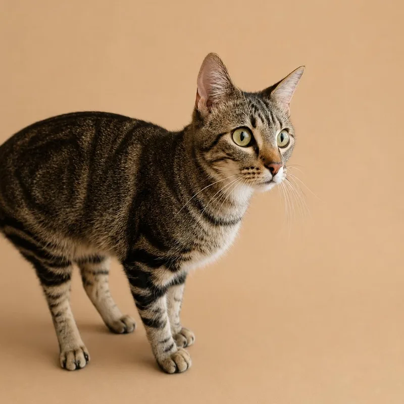 A young small-sized male Tabby (Gray / Blue / Silver) Domestic Short Hair cat named Kobe for adoption in Cleveland, TX