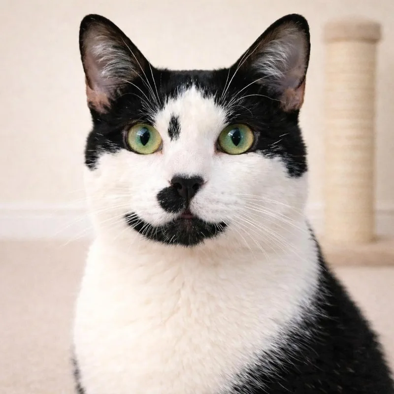A young medium-sized female Black & White / Tuxedo Tuxedo cat named Twylite — Your Devoted for adoption in Hillsboro, TX