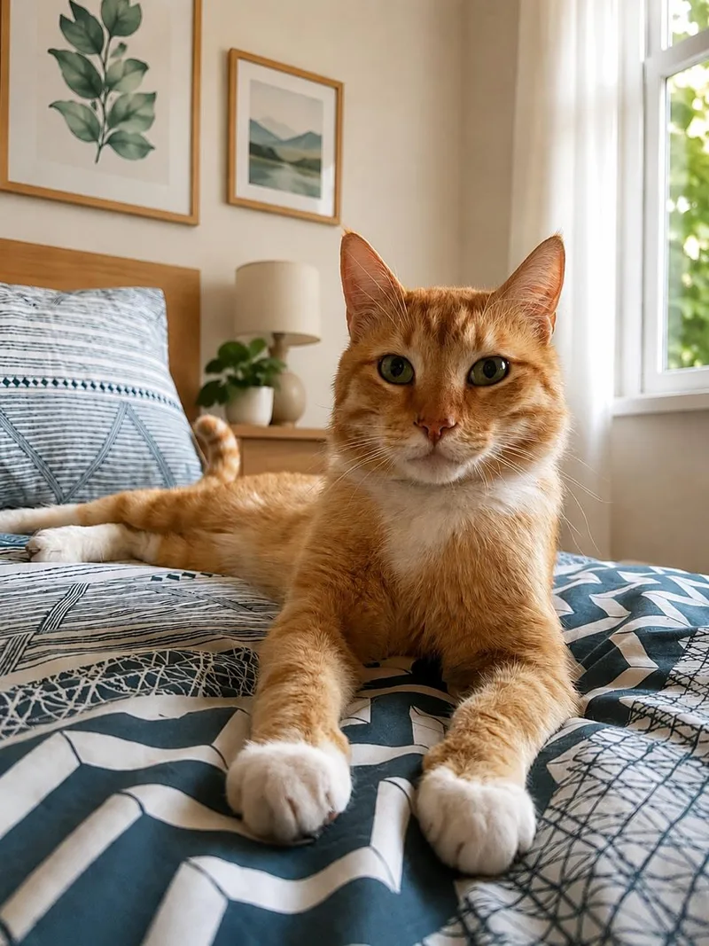A young medium-sized male Tabby (Orange / Red) Domestic Short Hair cat named Archie for adoption in Los Angeles, CA