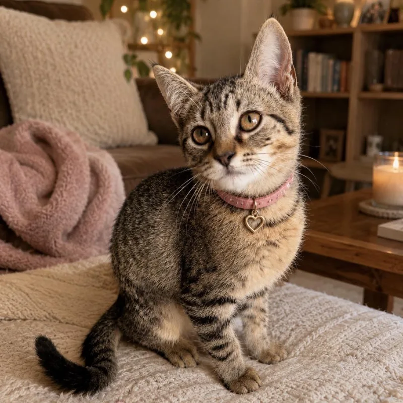 A baby small-sized female Brown / Chocolate Domestic Short Hair cat named Ham for adoption in Inman, SC