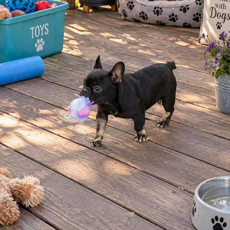 A young small-sized male French Bulldog dog named Puddles for adoption in Fiddletown, CA