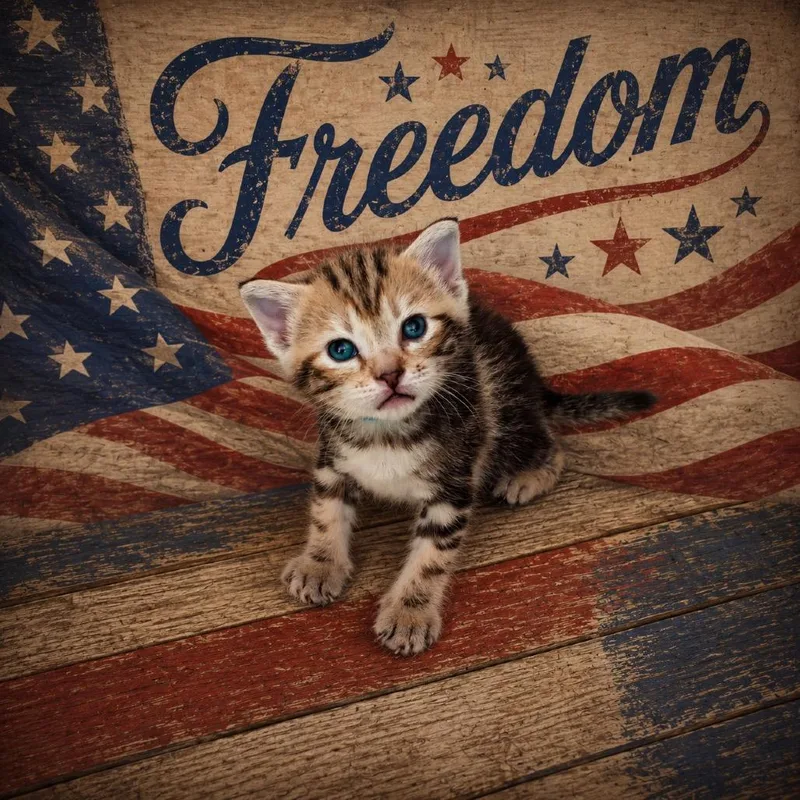A baby small-sized female Domestic Short Hair cat named Freedom for adoption in Cumming, GA