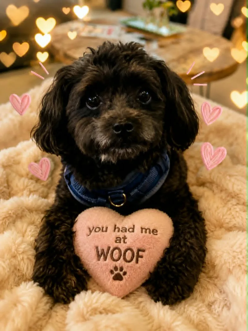 A young small-sized male Black Miniature Poodle dog named Archie for adoption in New Smyrna Beach, FL
