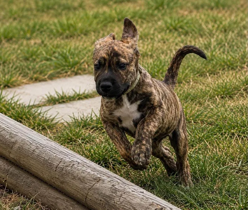 A baby small-sized female Brindle Pit Bull Terrier dog named Honey for adoption in TULSA, OK