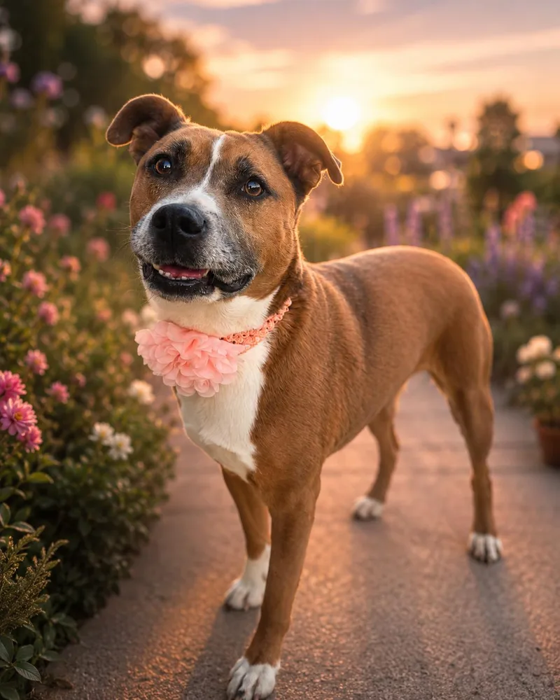An adult medium-sized female Bicolor Pit Bull Terrier dog named Ducky for adoption in Murrieta, CA