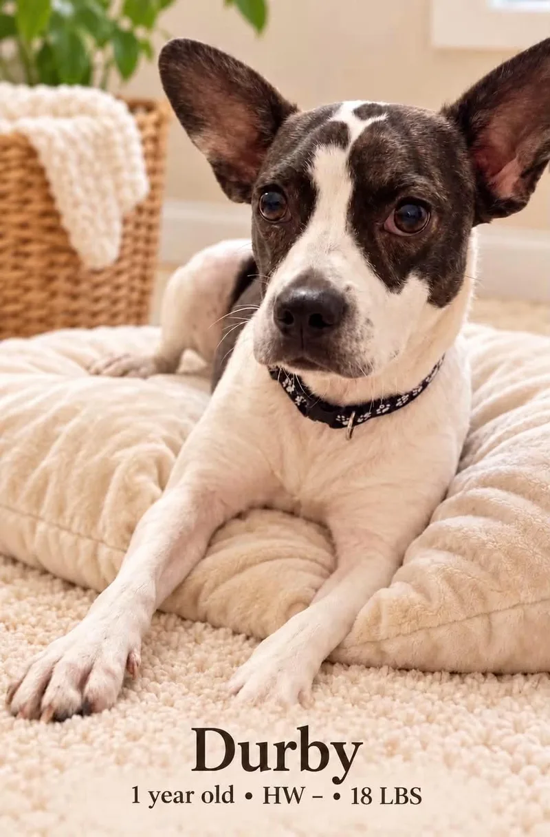 A young small-sized male Mixed Breed dog named Durby for adoption in Walker, LA
