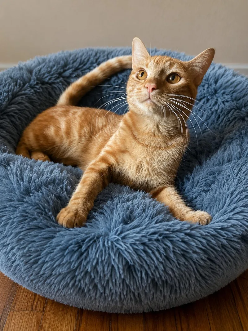 A young medium-sized male Tabby (Orange / Red) Domestic Short Hair cat named Meow Meow for adoption in Tomball, TX