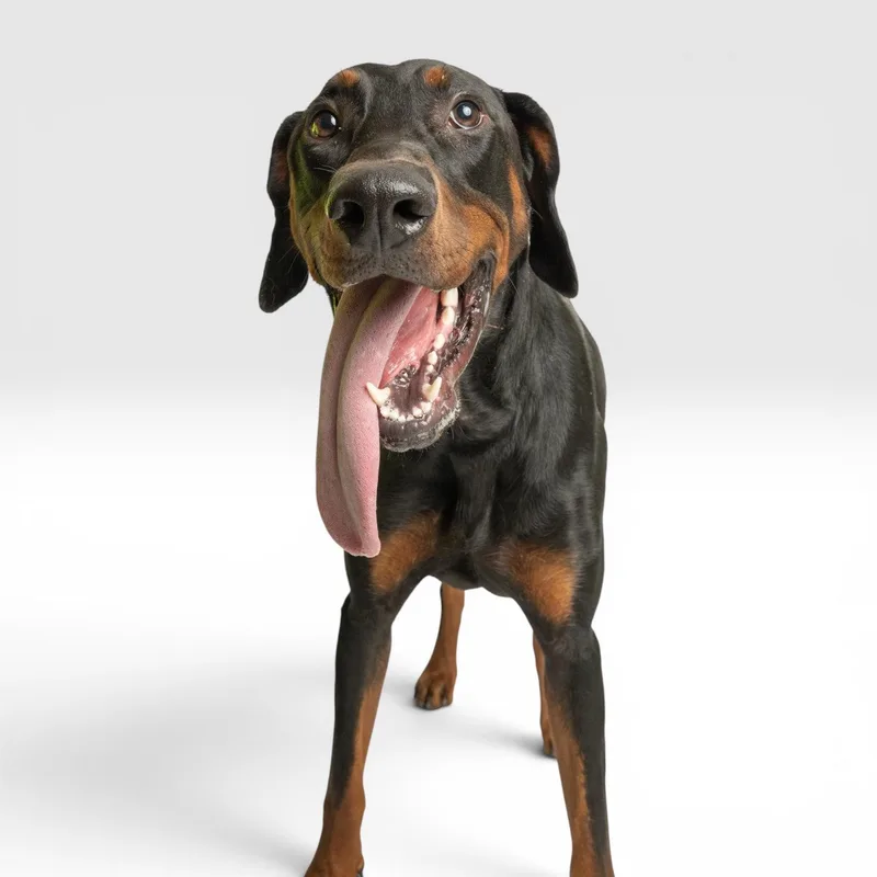 A young large-sized male Doberman Pinscher dog named Romeo for adoption in Richardson, TX