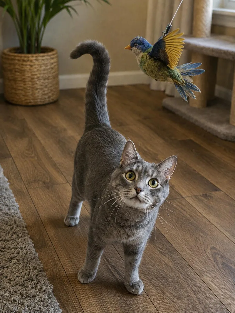 A young medium-sized male Gray / Blue / Silver Domestic Short Hair cat named CarlA Foodie with a for adoption in Laurel, MD