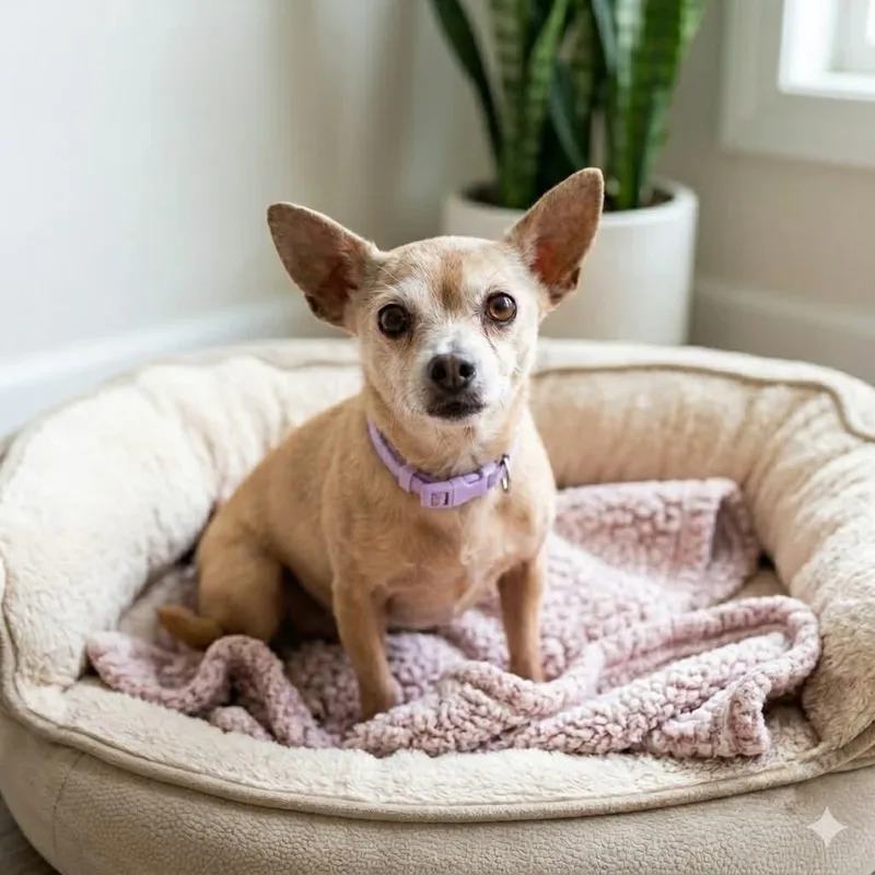A senior small-sized female Yellow / Tan / Blond / Fawn Chihuahua dog named Emma for adoption in Eustis, FL