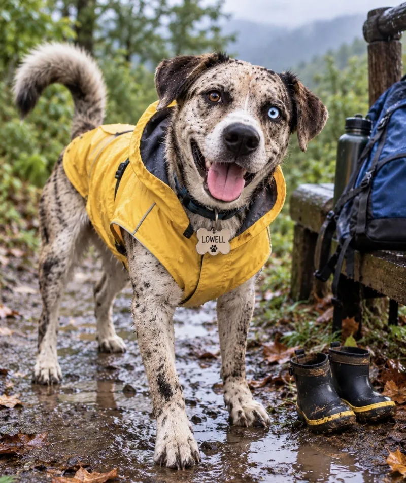 An adult large-sized male Merle (Blue) Catahoula Leopard Dog named Lowell for adoption in CUMMING, GA