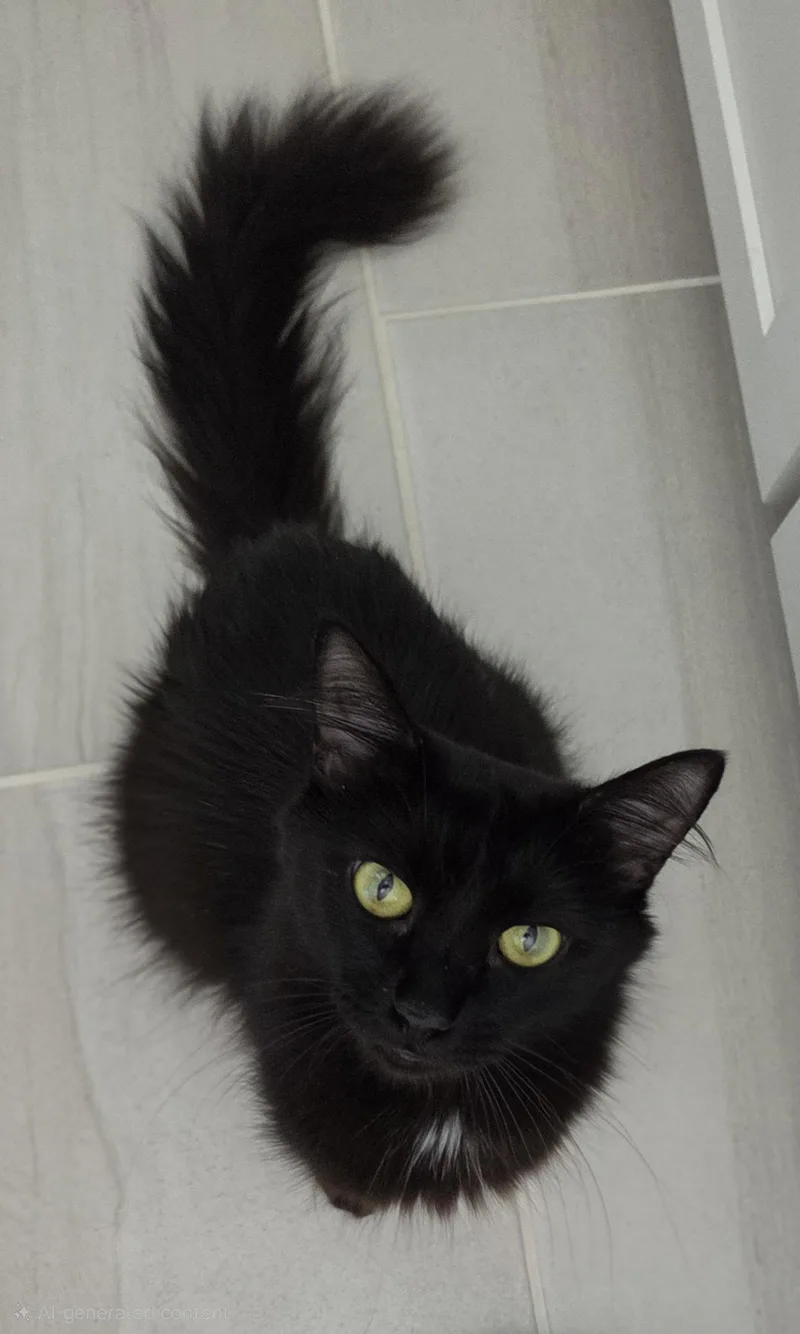 An adult small-sized female Black Domestic Medium Hair cat named Eloise for adoption in Pittsboro, NC