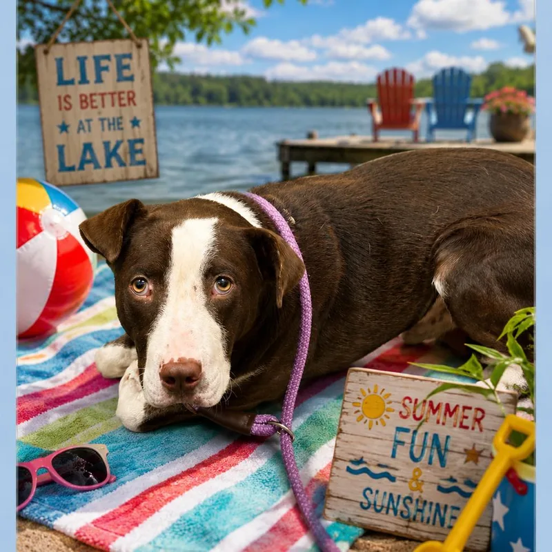 A young medium-sized male Brown / Chocolate Mixed Breed dog named Villager for adoption in Columbiana, AL