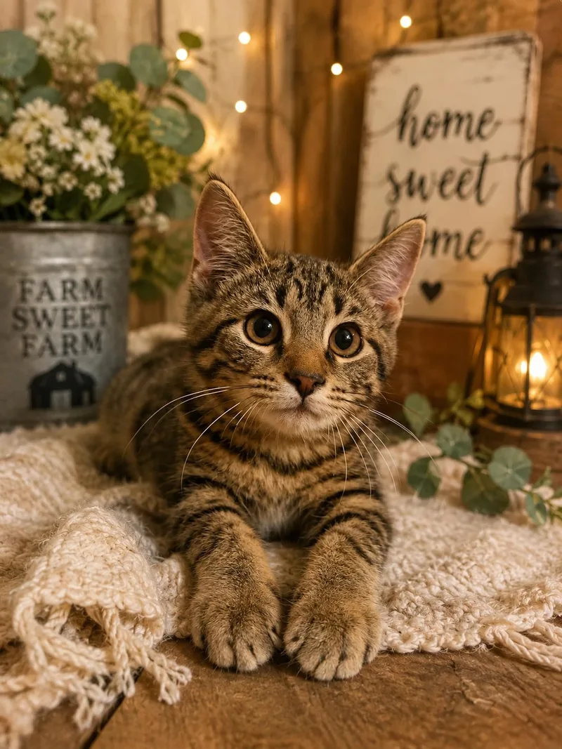 A baby medium-sized male Domestic Short Hair cat named French Fries for adoption in Dublin, OH