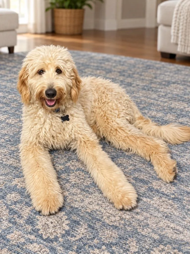 A young large-sized male Apricot / Beige Goldendoodle dog named Bro for adoption in Greensboro, NC