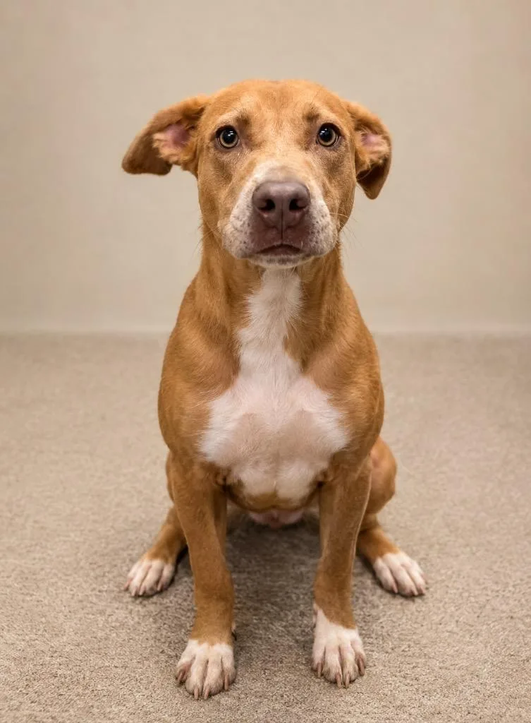 A young large-sized female Mixed Breed dog named Patty Cake for adoption in Tifton, GA