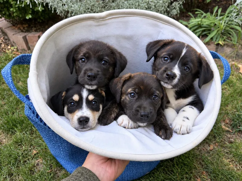 A baby medium-sized male Tricolor (Brown, Black, & White) Labrador Retriever dog named Millie Tilly for adoption in Puyallup, WA