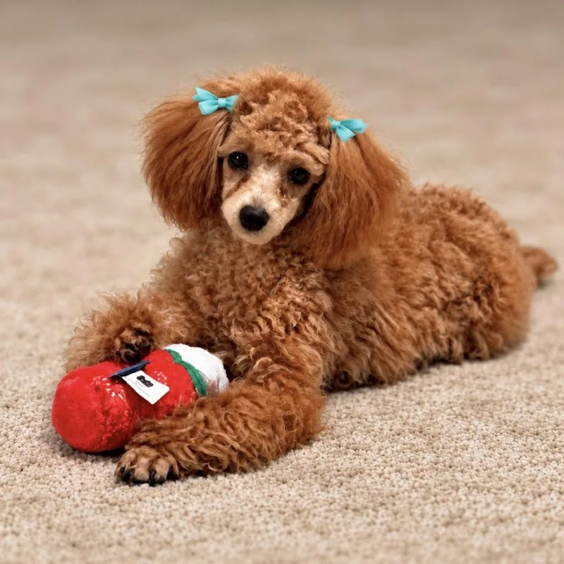 A baby small-sized female Red / Chestnut / Orange Standard Poodle dog named Amaya for adoption in Boerne, TX