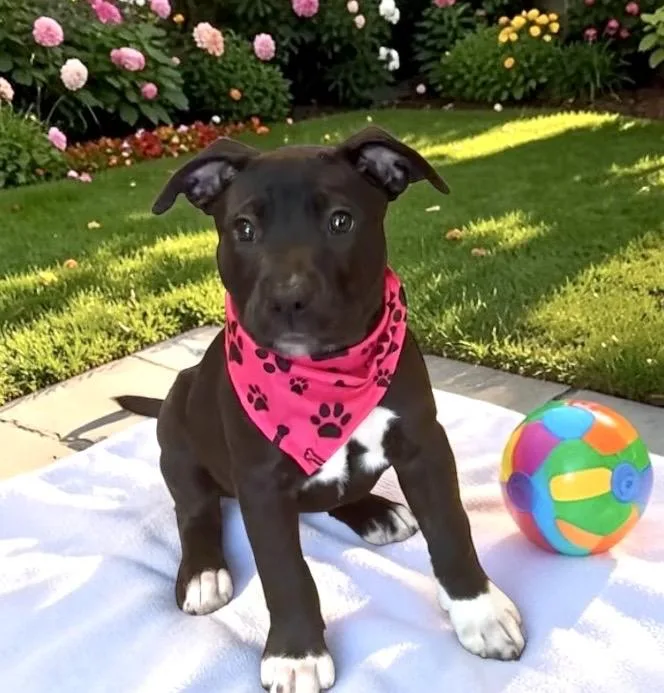 A baby small-sized female Black Labrador Retriever dog named Goose PUPPY for adoption in Perry, IA