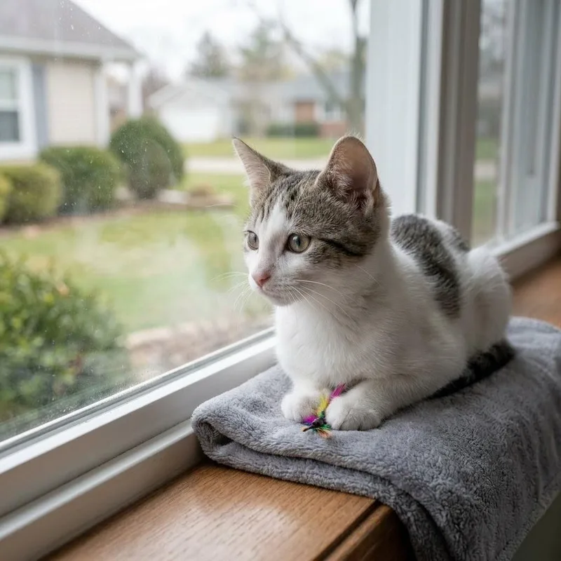 A baby small-sized male Buff / Tan / Fawn American Shorthair cat named Moon for adoption in Union City, NJ