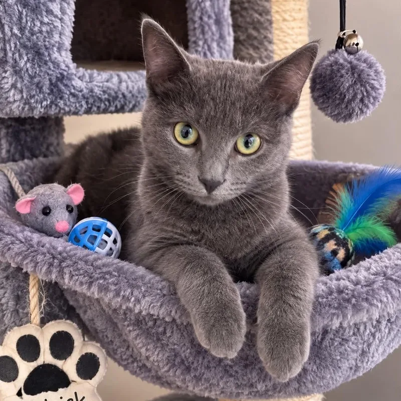 A baby small-sized male Gray / Blue / Silver Domestic Short Hair cat named Kadrick for adoption in Antioch, CA