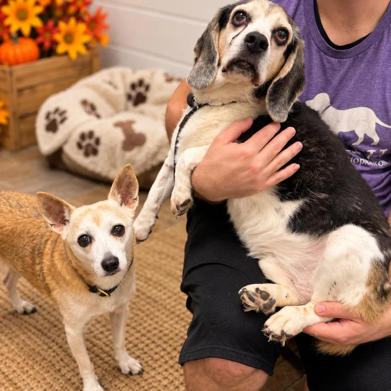 A senior medium-sized female Terrier dog named Fawna for adoption in Hopkinton, MA