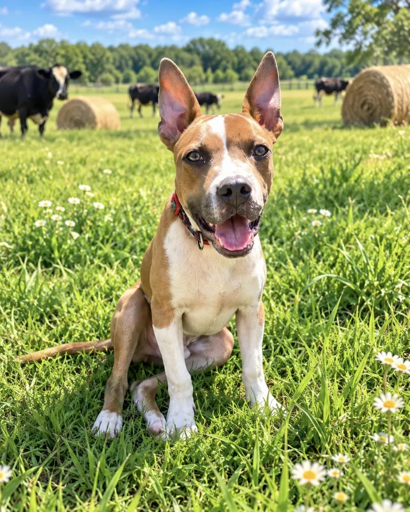 A baby medium-sized male Pit Bull Terrier dog named Vent for adoption in Sebring, FL
