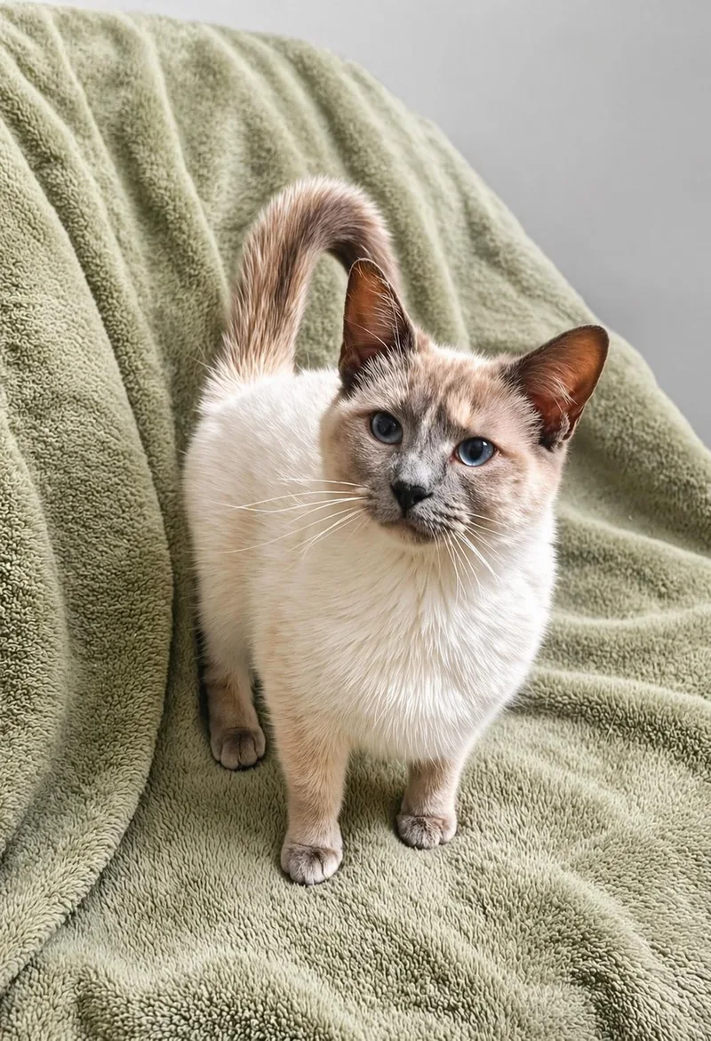 A young medium-sized female Lilac Point Siamese cat named Sammi for adoption in Greensboro, NC