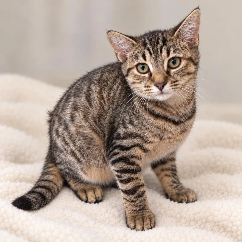A baby small-sized female Domestic Short Hair cat named Emmy for adoption in Southbury, CT