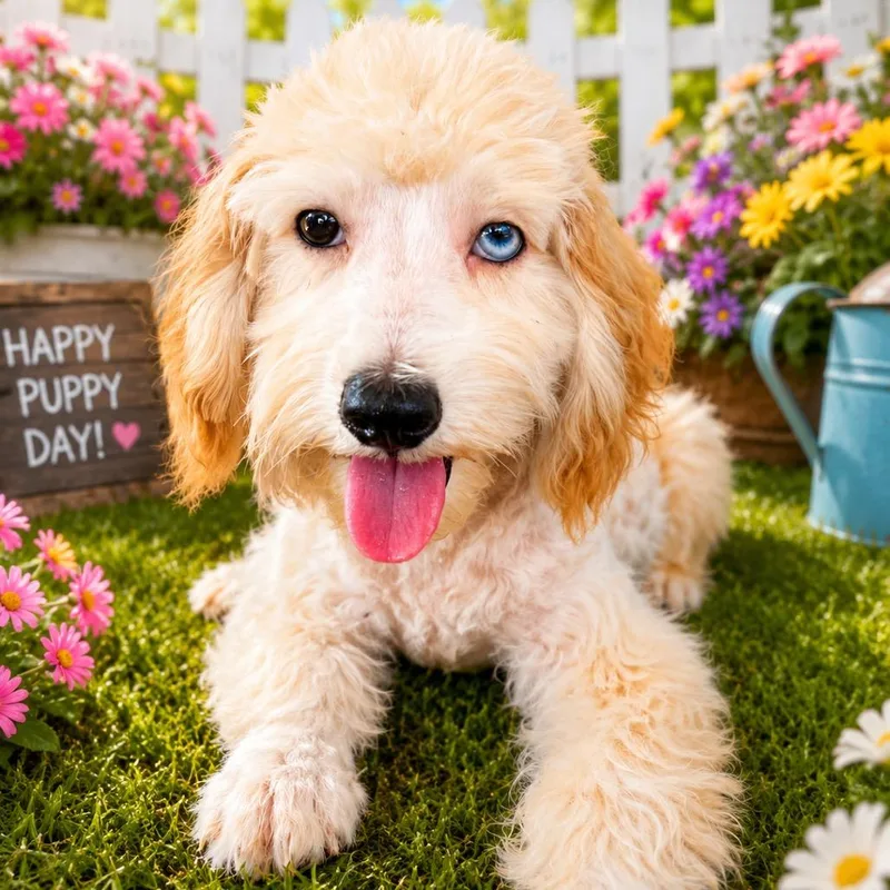 A baby small-sized male White / Cream Cockapoo dog named Jimmy Chew for adoption in Baton Rouge, LA