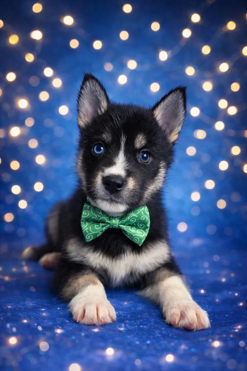 A baby medium-sized male Black Akita dog named Graves for adoption in Murrieta, CA