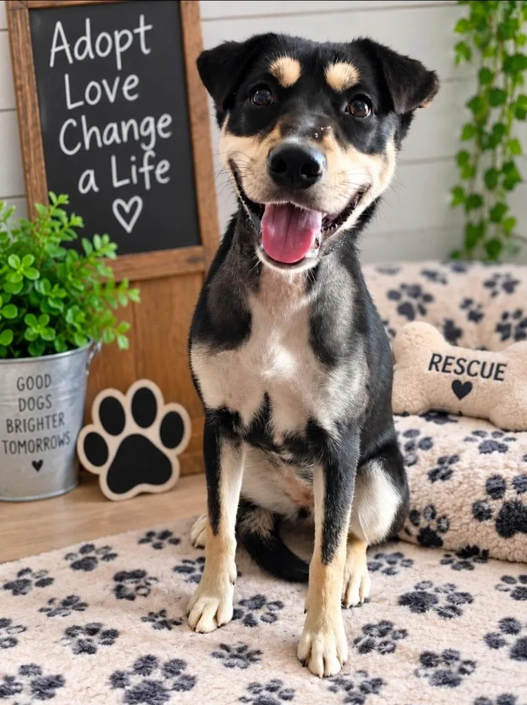 A young medium-sized female Shepherd dog named Nicole for adoption in Wabash, IN