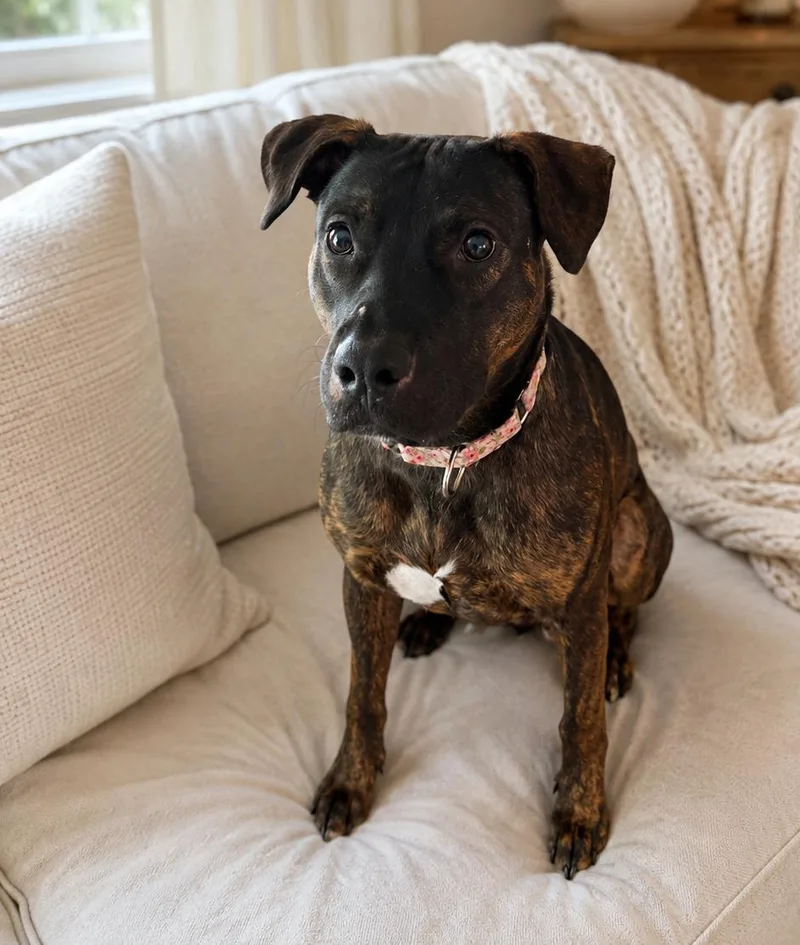 An adult medium-sized female Catahoula Leopard Dog dog named Mia for adoption in Union Grove, WI