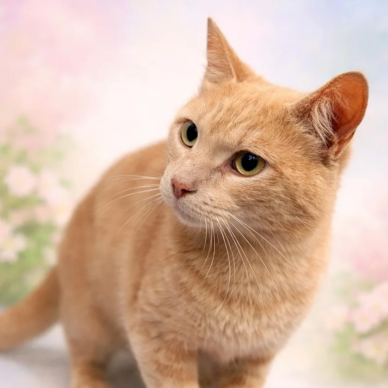 An adult medium-sized male Buff / Tan / Fawn Domestic Short Hair cat named Charlie for adoption in Pasadena , MD