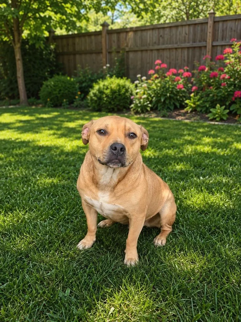 An adult large-sized female Pit Bull Terrier dog named Sunni for adoption in Center, TX