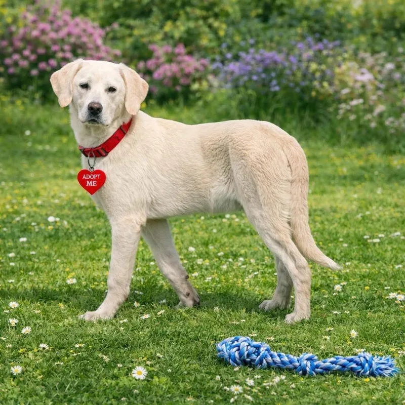 A young large-sized male Great Pyrenees dog named Huey for adoption in Atchison, KS