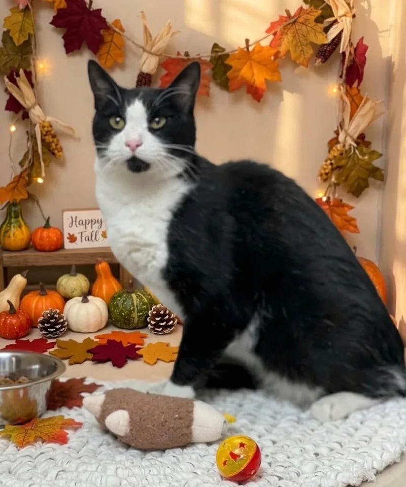 An adult medium-sized male Black & White / Tuxedo Domestic Short Hair cat named 61866156 for adoption in Elko, NV