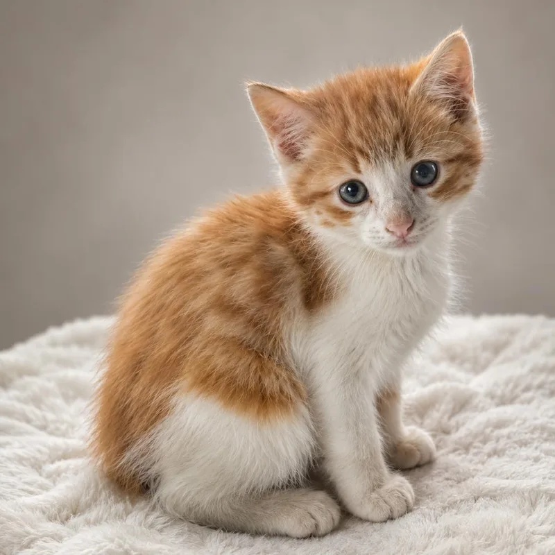 A baby small-sized female Orange / Red Domestic Short Hair cat named Theodora for adoption in Pittsburg, KS