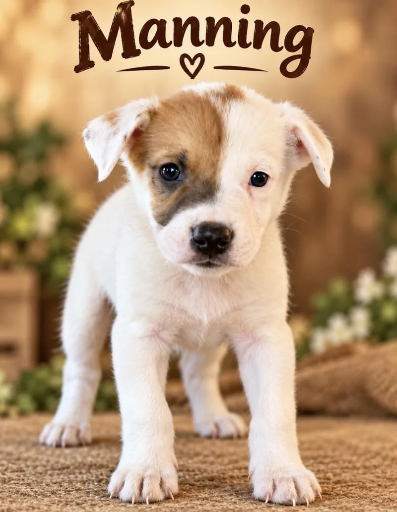 A baby medium-sized male White / Cream Shepherd dog named Manning Sport for adoption in Andover, MA