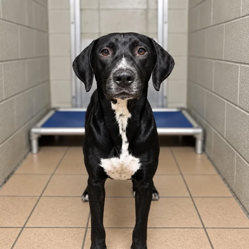A young medium-sized male Hound dog named Sunny for adoption in Gautier, MS