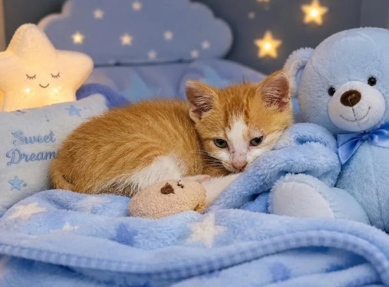 A baby small-sized male Domestic Short Hair cat named Rusty for adoption in Washington Court House, OH