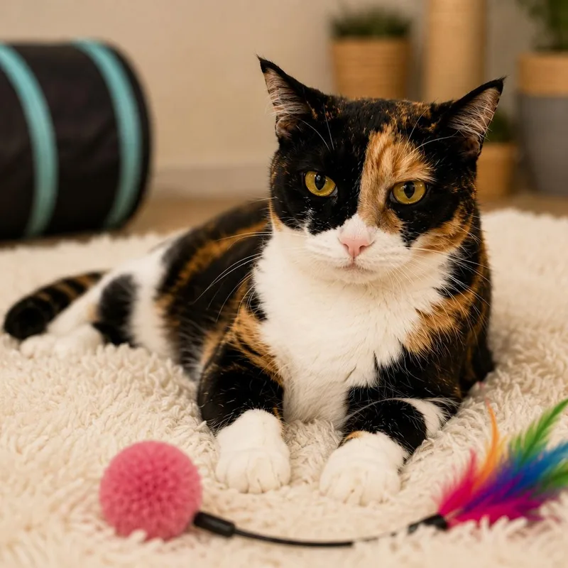 A senior large-sized female Calico cat named Callie for adoption in North Hollywood, CA