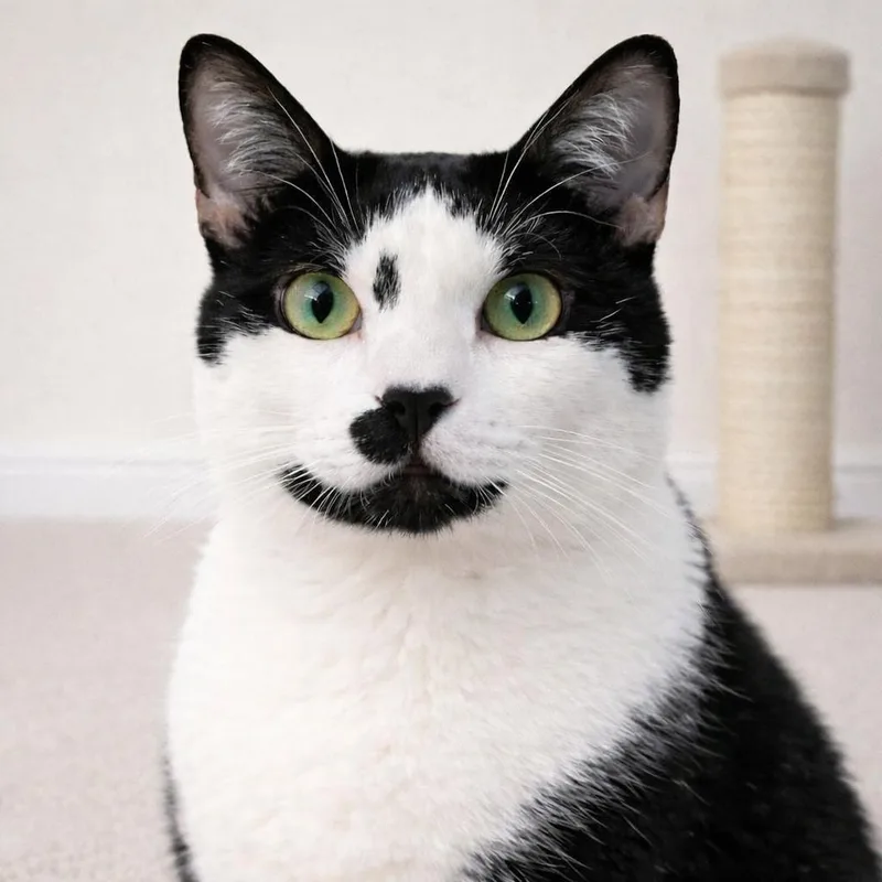 A young medium-sized female Black & White / Tuxedo Tuxedo cat named Twylite — A True for adoption in Hillsboro, TX