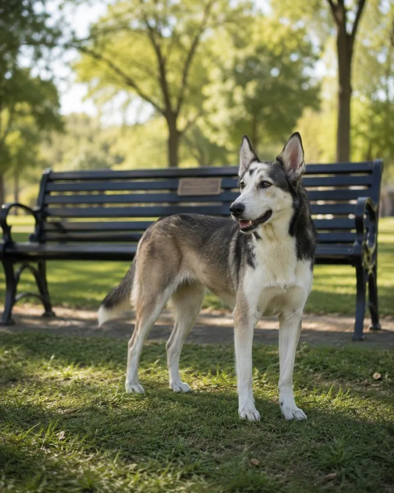A baby medium-sized male Husky dog named Dusty for adoption in North Syracuse, NY