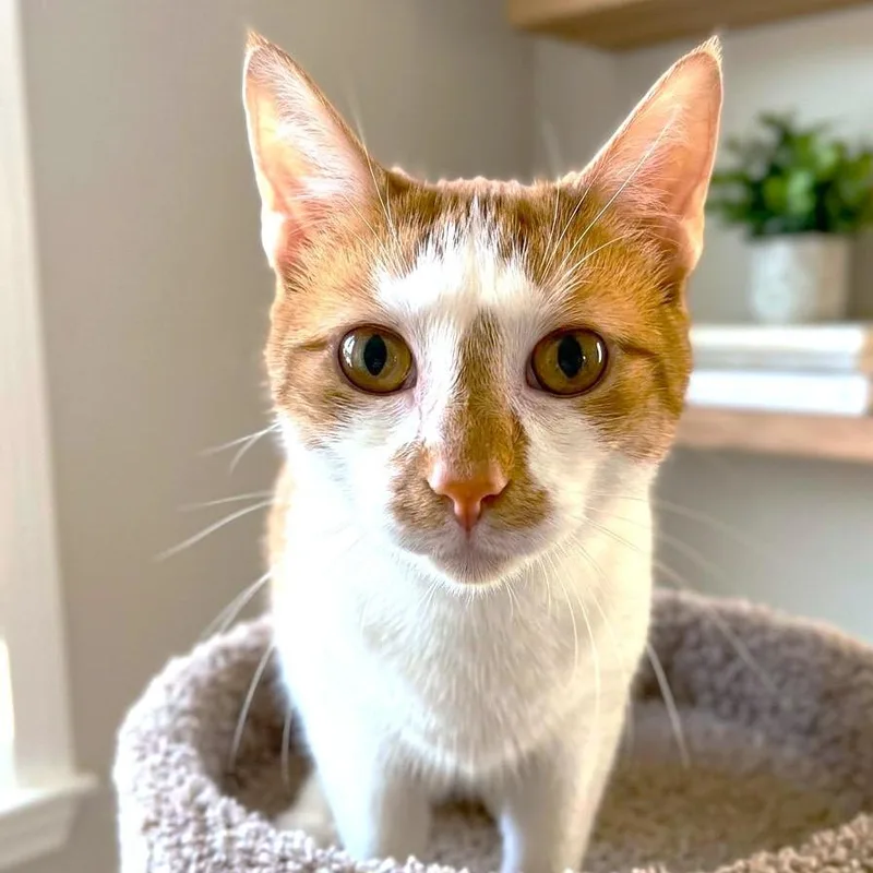 An adult large-sized male Orange & White Turkish Van cat named Rudolph for adoption in Danbury, CT