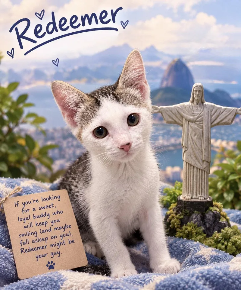 A baby small-sized male Domestic Short Hair cat named Redeemer for adoption in Mission Viejo, CA