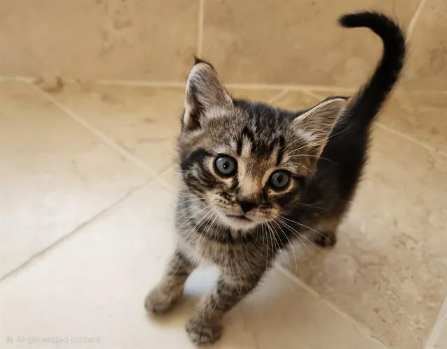 A baby small-sized male Domestic Short Hair cat named Ozzy for adoption in Colorado Springs, CO