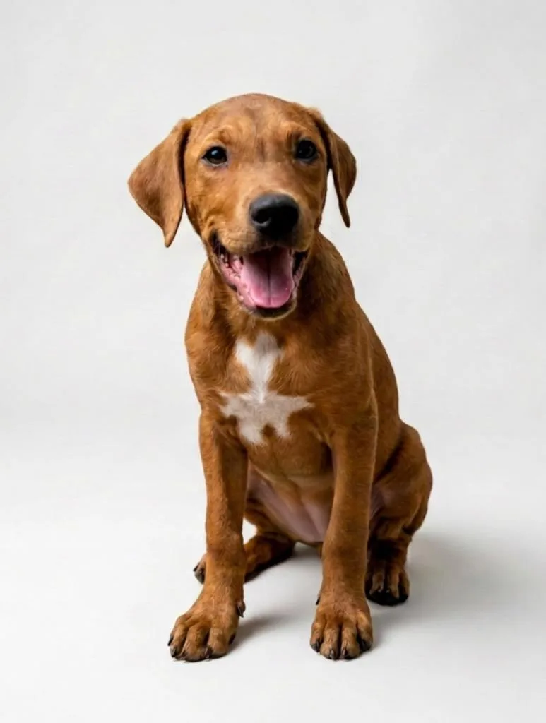 A baby medium-sized female Hound dog named Cortado for adoption in Hudson, NY