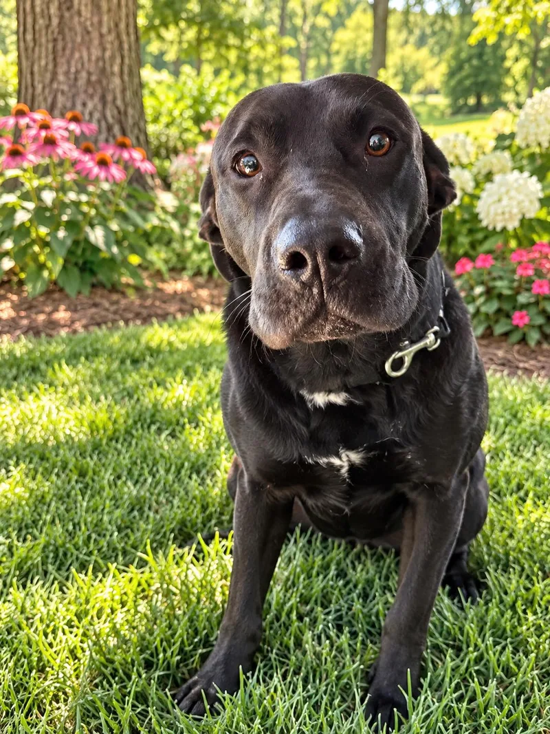An adult medium-sized male Black Labrador Retriever dog named Dude for adoption in Rockmart, GA